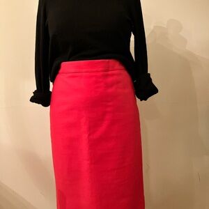 J. Crew Vibrant Red Pencil Skirt
